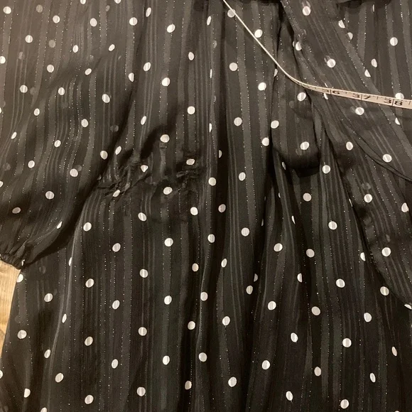 LAST CHANCE ITEM - Black Dress with White Polka Dots Size Small - Picture 3 of 3